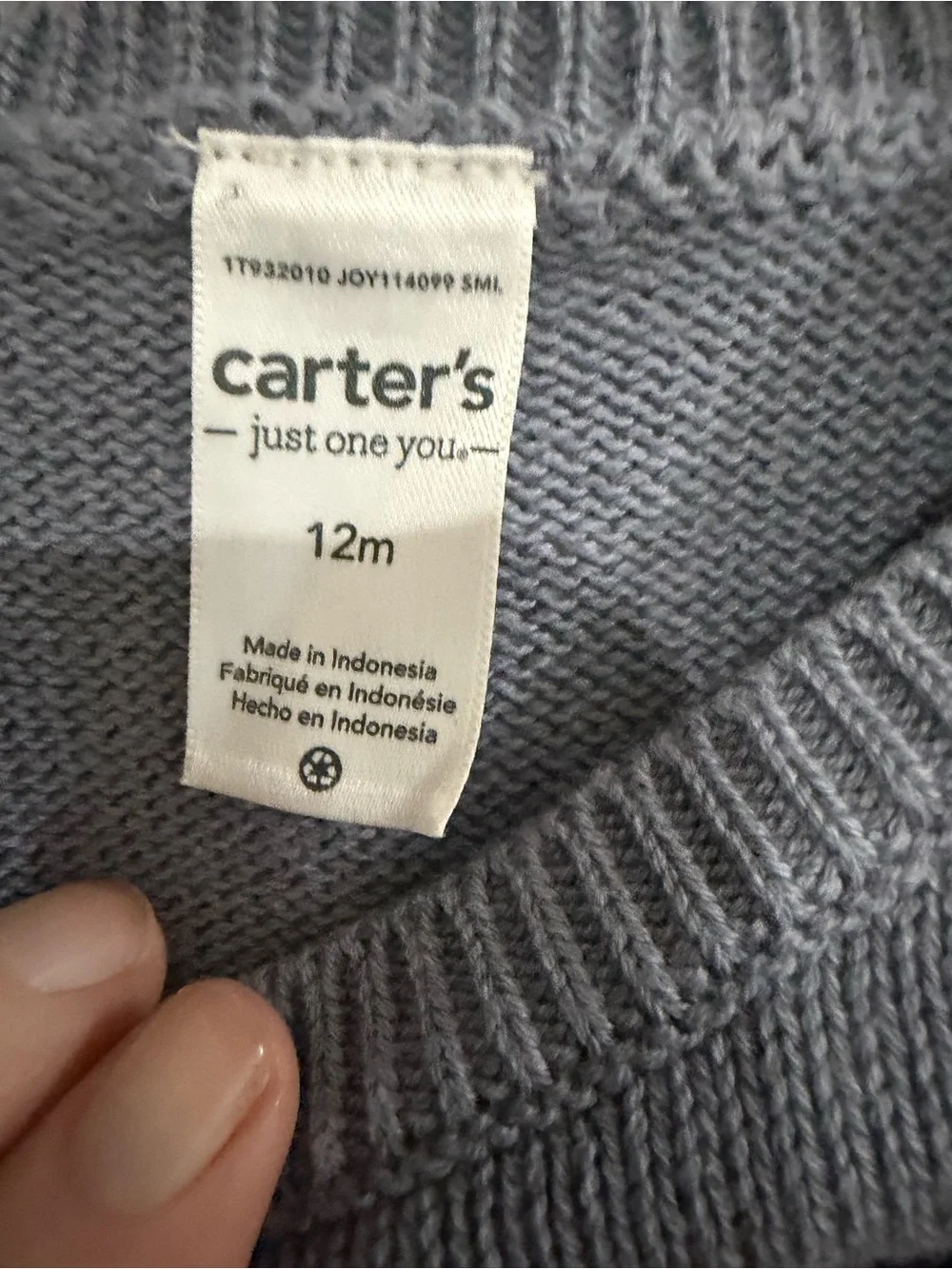 Carter's Gray Knit Sweater set  with Black Bow Motif
